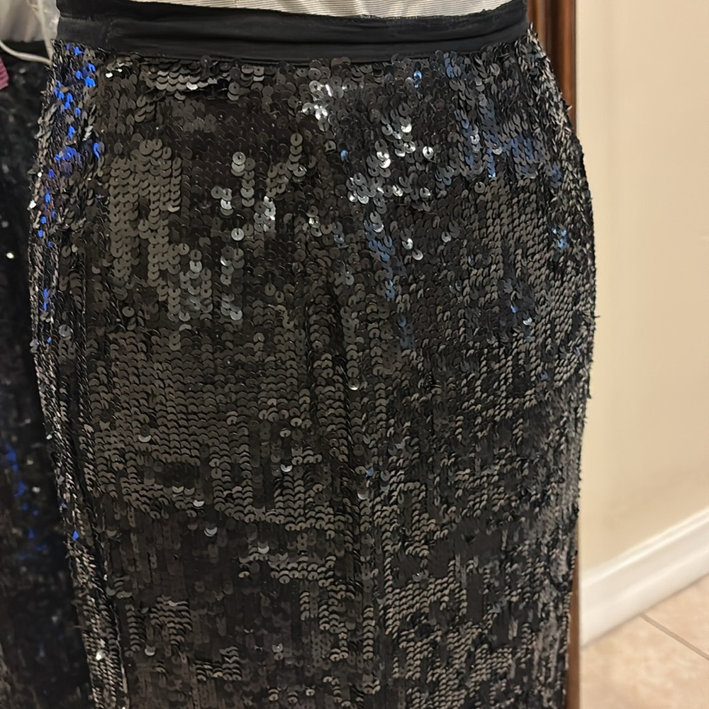 Modi Vintage Pure Indian Silk Sequin Skirt Size 12 - Picture 2 of 8